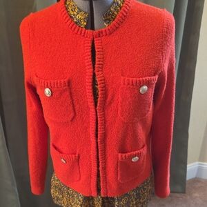 Rachel Zoe Red Textured Blazer